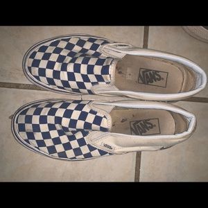 Blue Checkered Vans